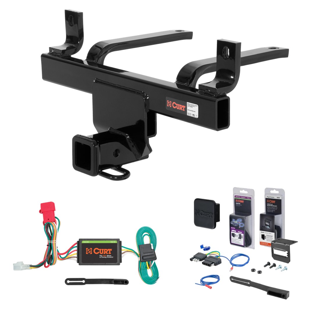 2008 - 2014 Subaru Tribeca Curt 2" Class 3 Trailer Tow Hitch + 5-Flat Wiring Kit Tow Boat/Utility Trailer with Surge Brakes 13046 thumbnail 0