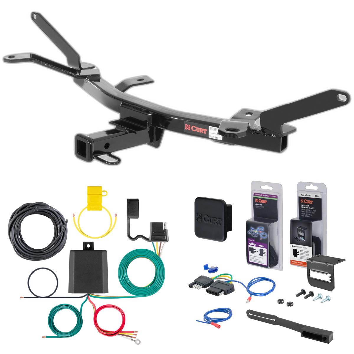 06 - 09 Mercury Milan Curt 1-1/4" Class 1 Trailer Tow Hitch + 5-Flat Wiring Kit Tow Boat/Utility Trailer with Surge Brakes 11329 thumbnail 0