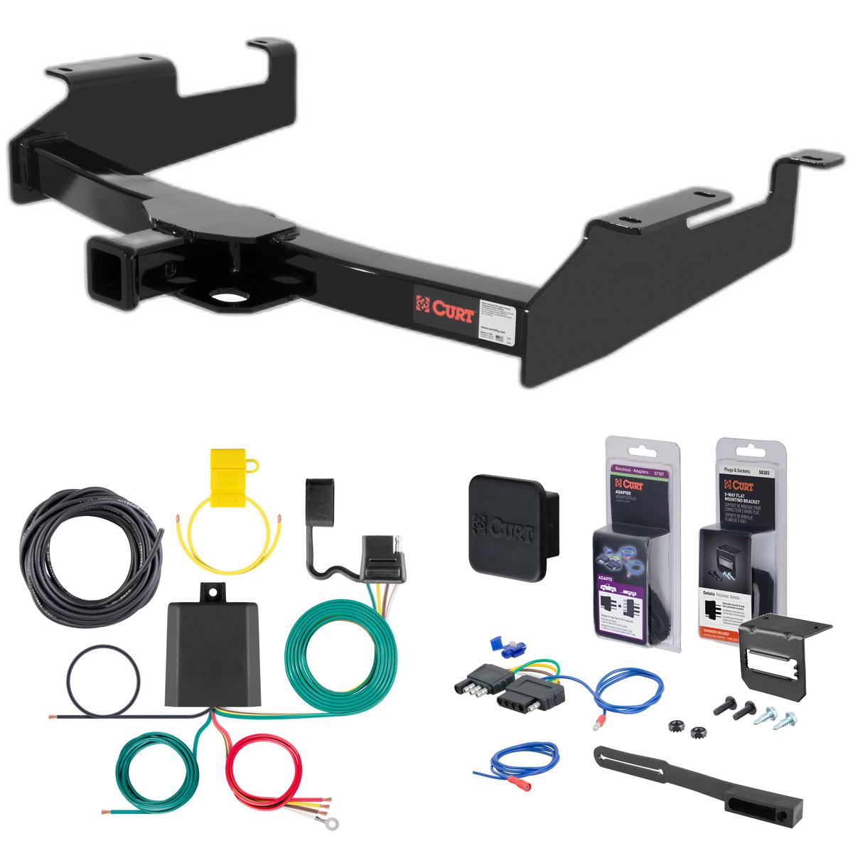 01 - 06 Chevrolet Silverado 3500 8' bed, with Tommy Gate lift Curt 2" Class 3 Trailer Tow Hitch + 5-Flat Wiring Kit Tow Boat/Utility Trailer with Surge Brakes 13213 thumbnail 0