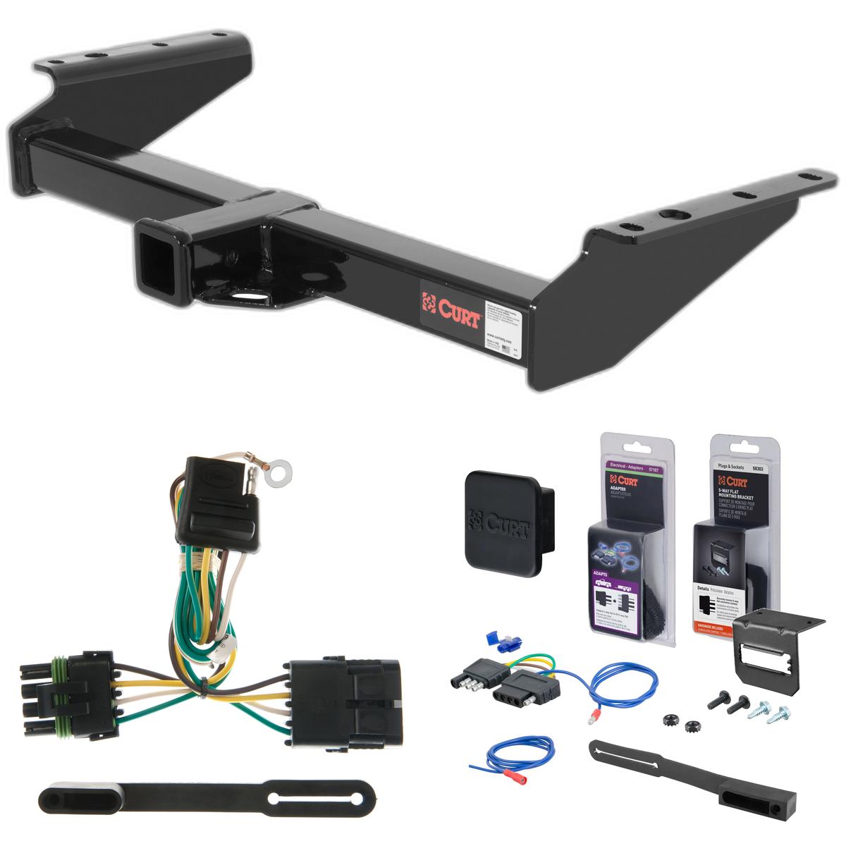 92 - 94 GMC Jimmy Full size Curt 2" Class 4 Trailer Tow Hitch + 5-Flat Wiring Kit Tow Boat/Utility Trailer with Surge Brakes 14029 thumbnail 0