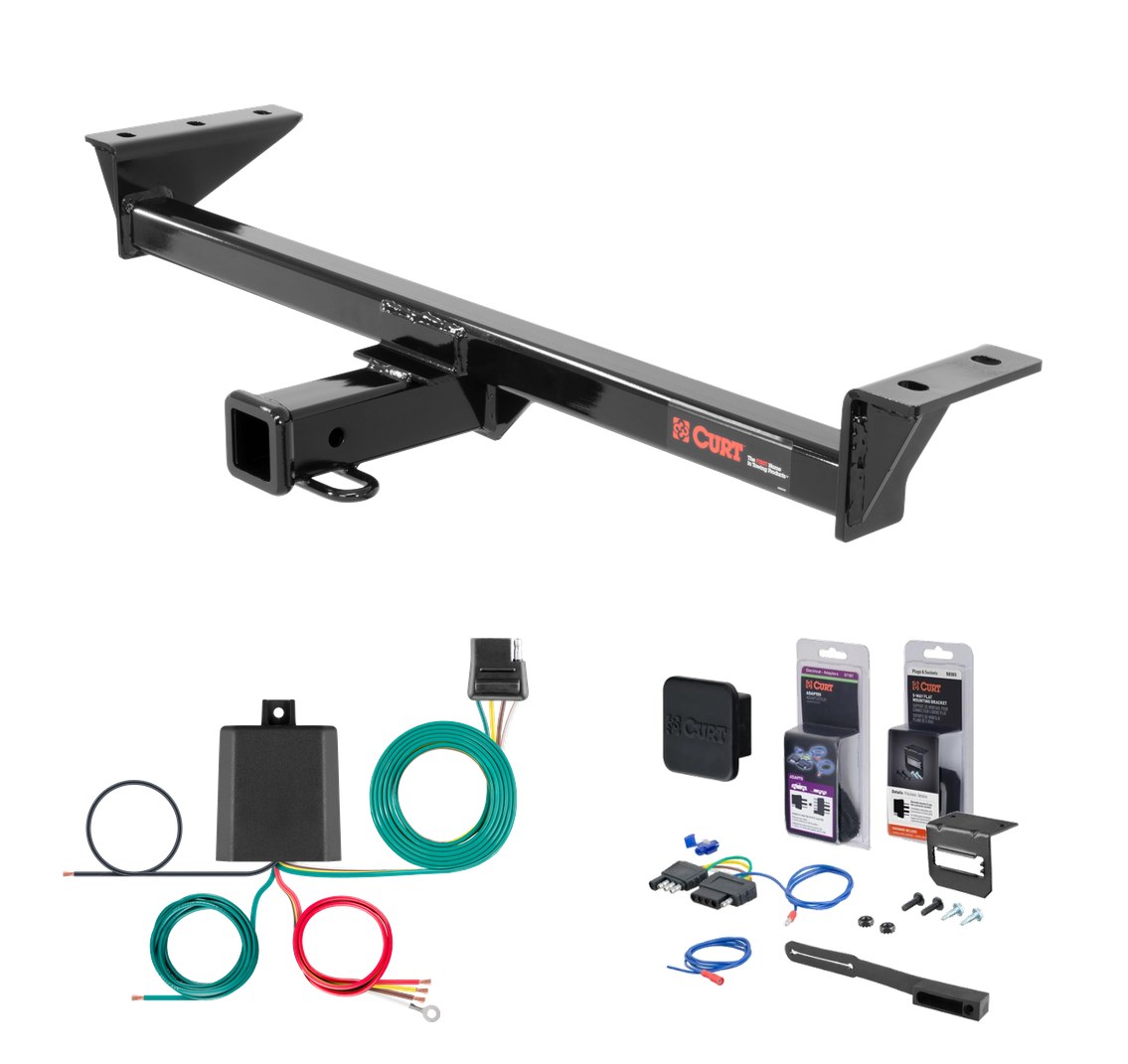 2016 - 2022 BMW X1 Curt 2" Class 3 Trailer Tow Hitch + 5-Flat Wiring Kit Tow Boat/Utility Trailer with Surge Brakes 13303 thumbnail 0