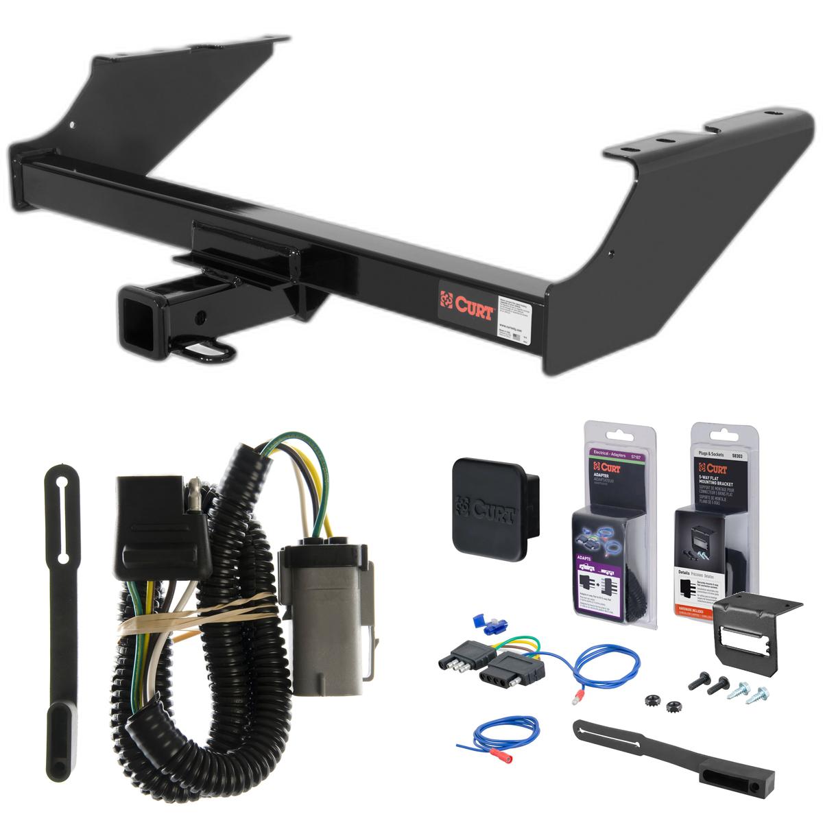 02 - 04 Ford F-350 Super Duty Excluding cab & chassis and 20" spare tire Curt 2" Class 3 Trailer Tow Hitch + 5-Flat Wiring Kit Tow Boat/Utility Trailer with Surge Brakes 13014 thumbnail 0