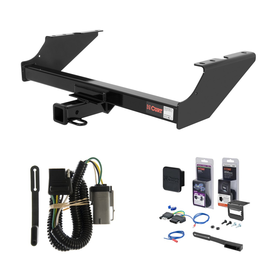 2002 - 2004 Ford F-350 Super Duty Excluding cab & chassis and 20" spare tire Curt 2" Class 3 Trailer Tow Hitch + 5-Flat Wiring Kit Tow Boat/Utility Trailer with Surge Brakes 13014 thumbnail 0