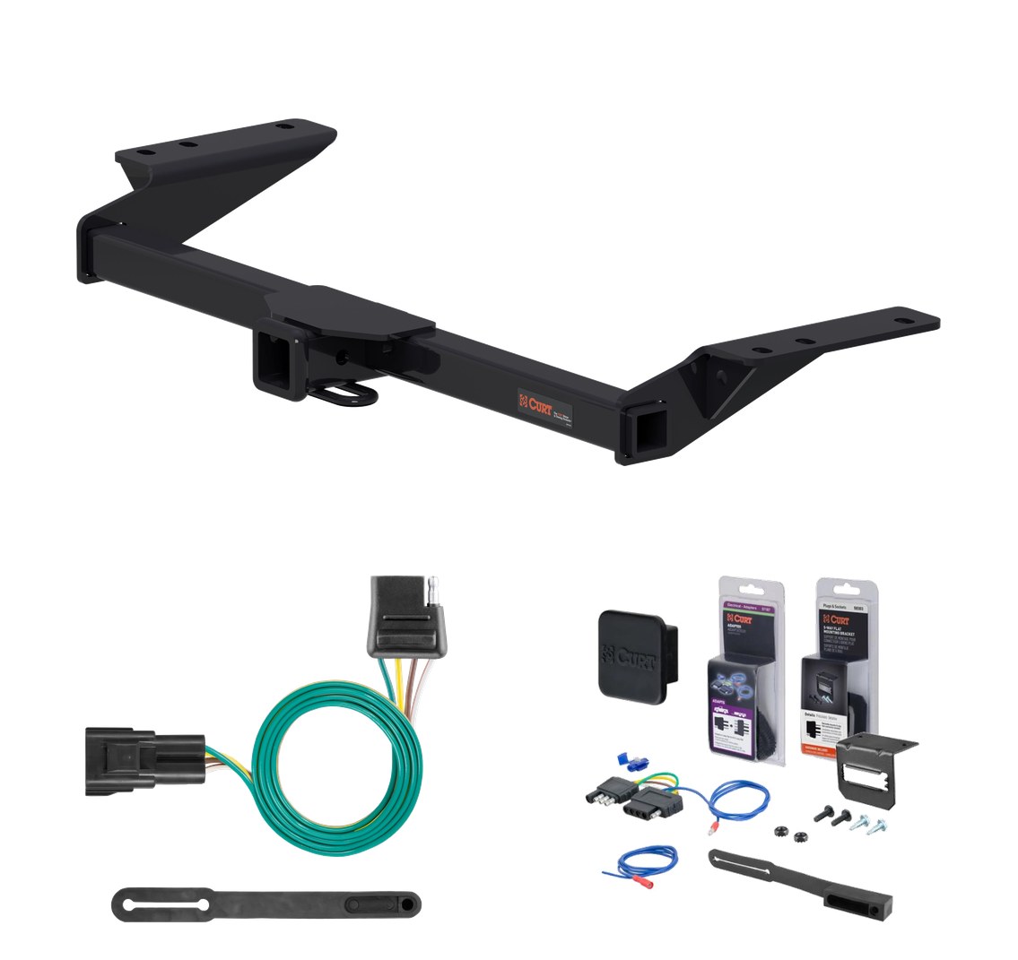 2019 - 2026 Chevrolet Blazer Excluding Premier Curt 2" Class 3 Trailer Tow Hitch + 5-Flat Wiring Kit Tow Boat/Utility Trailer with Surge Brakes 13418 thumbnail 0