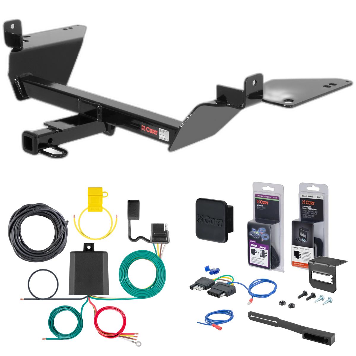 98 - 02 Oldsmobile Intrigue Curt 1-1/4" Class 2 Trailer Tow Hitch + 5-Flat Wiring Kit Tow Boat/Utility Trailer with Surge Brakes 12239 thumbnail 0