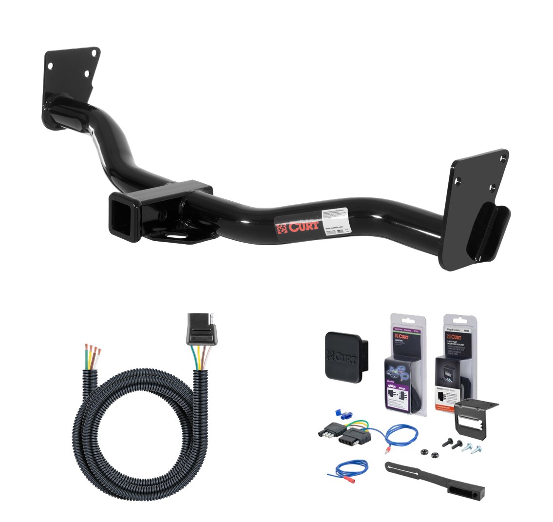 1995 - 2004 GMC Jimmy Down size Curt 2" Class 3 Trailer Tow Hitch + 5-Flat Wiring Kit Tow Boat/Utility Trailer with Surge Brakes 13300 thumbnail 0