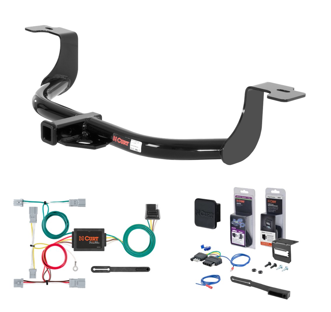 2011 - 2012 Honda Accord Coupe Curt 1-1/4" Class 1 Trailer Tow Hitch + 5-Flat Wiring Kit Tow Boat/Utility Trailer with Surge Brakes 11085 thumbnail 0