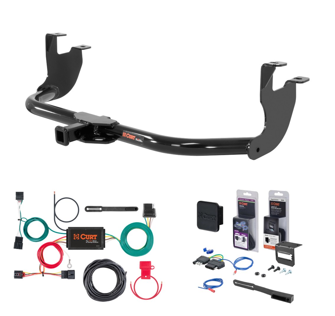 2019 Volkswagen Beetle Hatchback, excluding diesel Curt 1-1/4" Class 1 Trailer Tow Hitch + 5-Flat Wiring Kit Tow Boat/Utility Trailer with Surge Brakes 11354 thumbnail 0