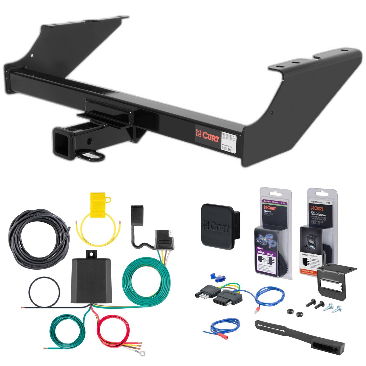 05 - 16 Ford F-250 Super Duty Excluding 20" spare tire Curt 2" Class 3 Trailer Tow Hitch + 5-Flat Wiring Kit Tow Boat/Utility Trailer with Surge Brakes 13014 thumbnail 0