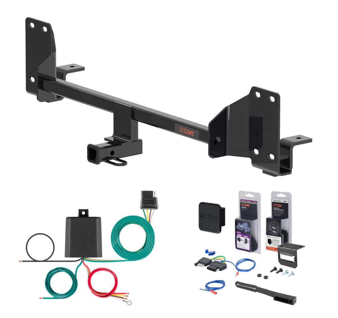 2023 - 2026 Honda Accord Sedan Curt 1-1/4" Class 1 Trailer Tow Hitch + 5-Flat Wiring Kit Tow Boat/Utility Trailer with Surge Brakes 11665 thumbnail 0