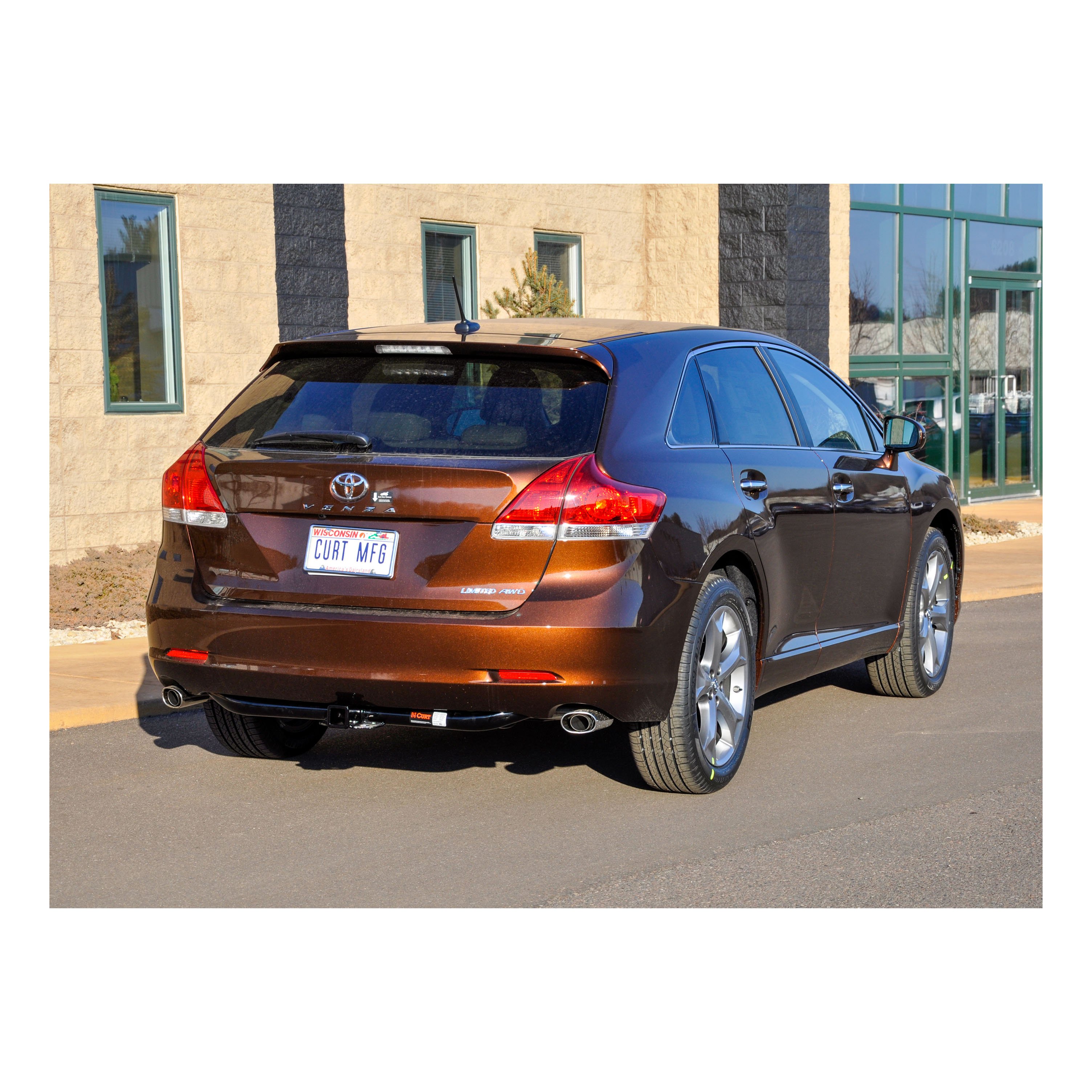 2009 - 2016 Toyota Venza Curt 2" Class 3 Trailer Tow Hitch + 5-Flat Wiring Kit Tow Boat/Utility Trailer with Surge Brakes 13356 thumbnail 4