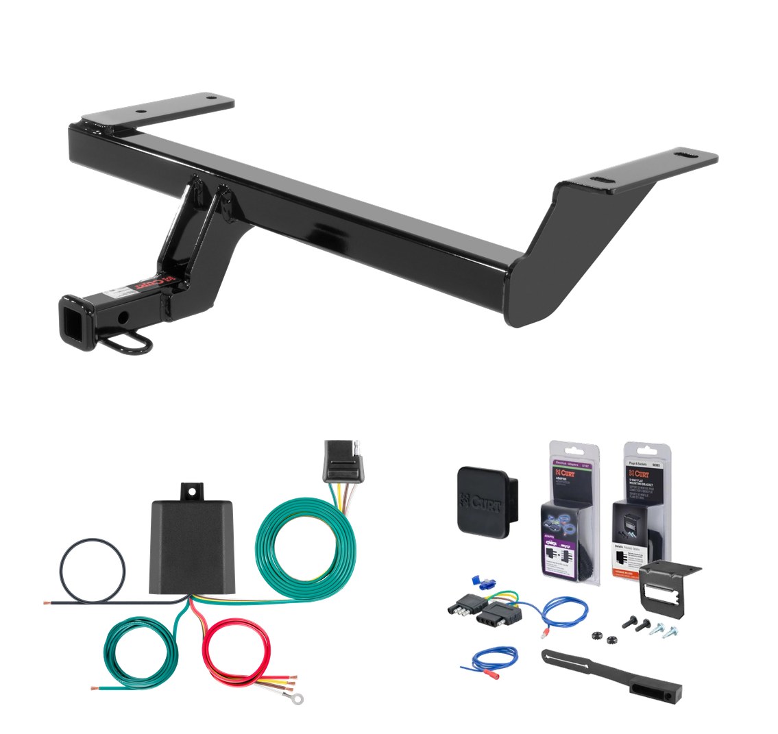 2011 - 2015 Chevrolet Volt Curt 1-1/4" Class 1 Trailer Tow Hitch + 5-Flat Wiring Kit Tow Boat/Utility Trailer with Surge Brakes 11221 thumbnail 0