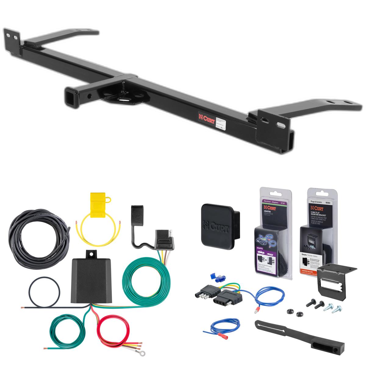 83 - 86 Pontiac Parisienne Sedan Curt 1-1/4" Class 2 Trailer Tow Hitch + 5-Flat Wiring Kit Tow Boat/Utility Trailer with Surge Brakes 12009 thumbnail 0