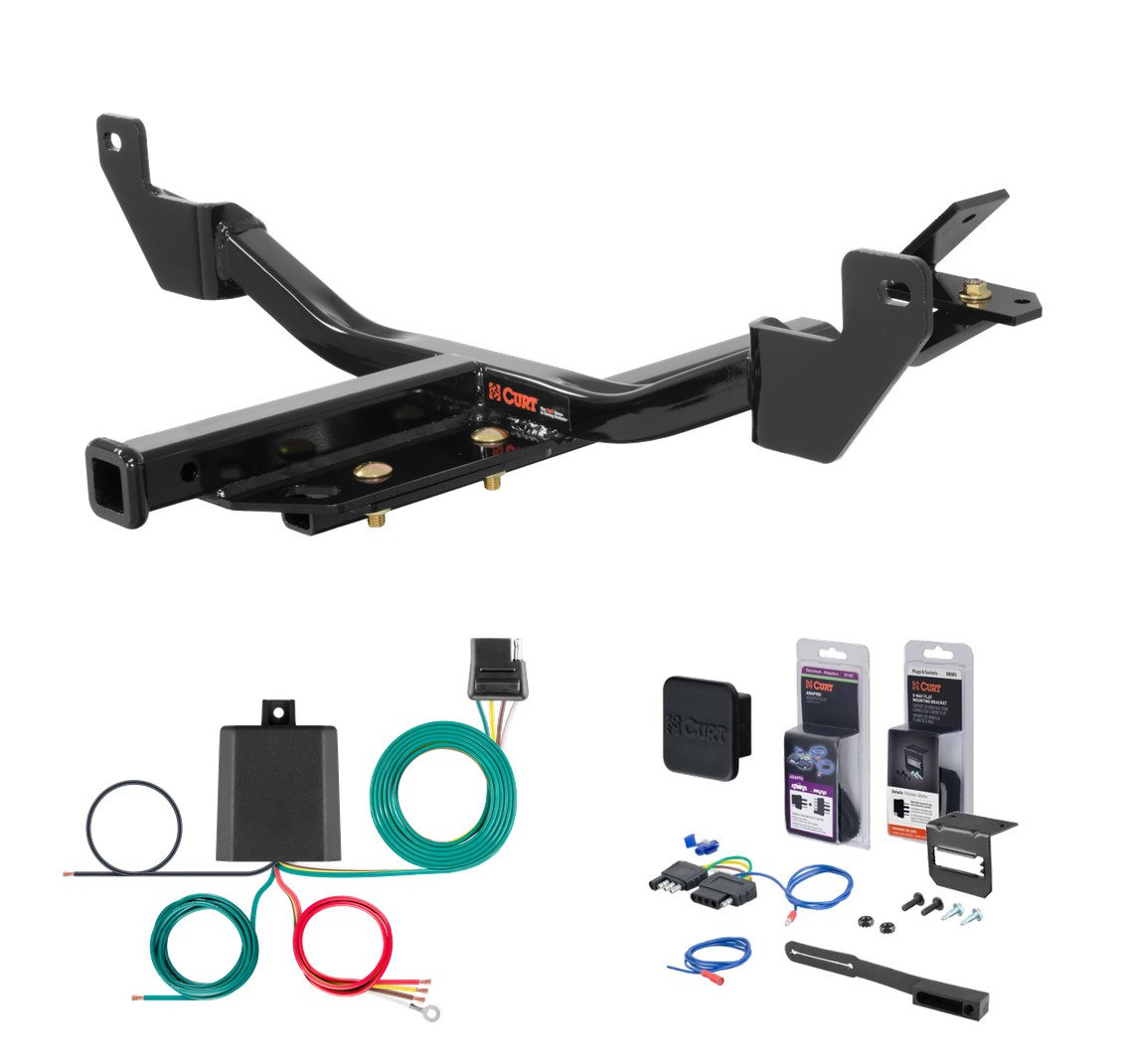 2013 - 2019 Cadillac XTS Curt 1-1/4" Class 2 Trailer Tow Hitch + 5-Flat Wiring Kit Tow Boat/Utility Trailer with Surge Brakes 12115 thumbnail 0