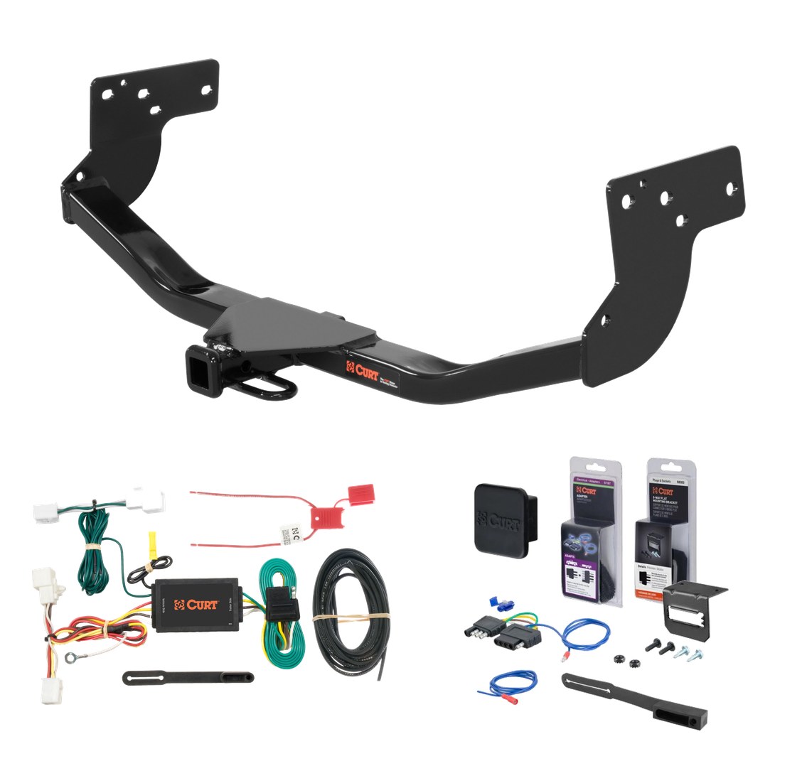 2007 - 2015 Mazda CX-9 Curt 1-1/4" Class 2 Trailer Tow Hitch + 5-Flat Wiring Kit Tow Boat/Utility Trailer with Surge Brakes 12112 thumbnail 0