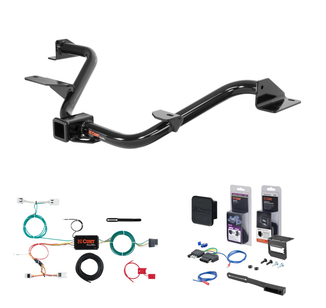 2013 - 2021 Nissan NV200 Curt 2" Class 3 Trailer Tow Hitch + 5-Flat Wiring Kit Tow Boat/Utility Trailer with Surge Brakes 13165-1 thumbnail 0