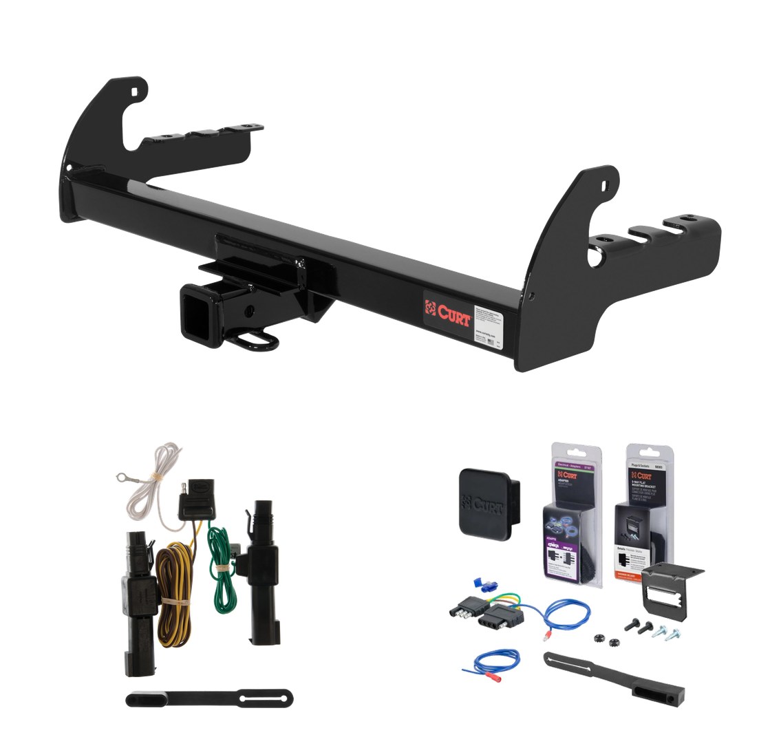 1987 - 1994 Dodge Dakota Curt 2" Class 3 Trailer Tow Hitch + 5-Flat Wiring Kit Tow Boat/Utility Trailer with Surge Brakes 13280 thumbnail 0