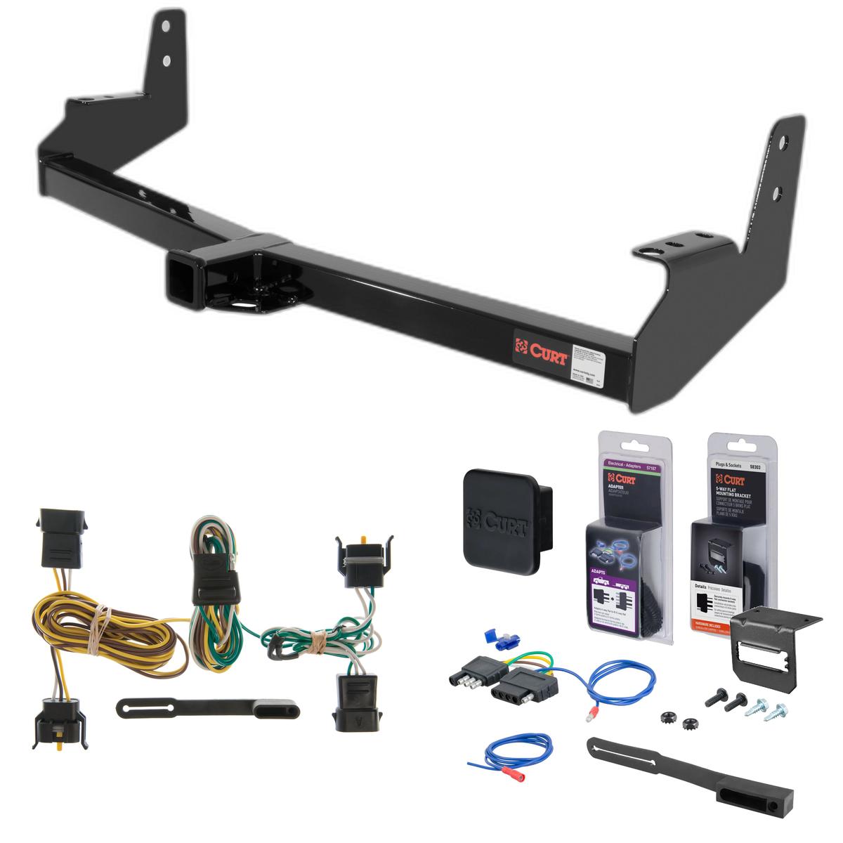 97 - 02 Ford Expedition Curt 2" Class 3 Trailer Tow Hitch + 5-Flat Wiring Kit Tow Boat/Utility Trailer with Surge Brakes 13049 thumbnail 0