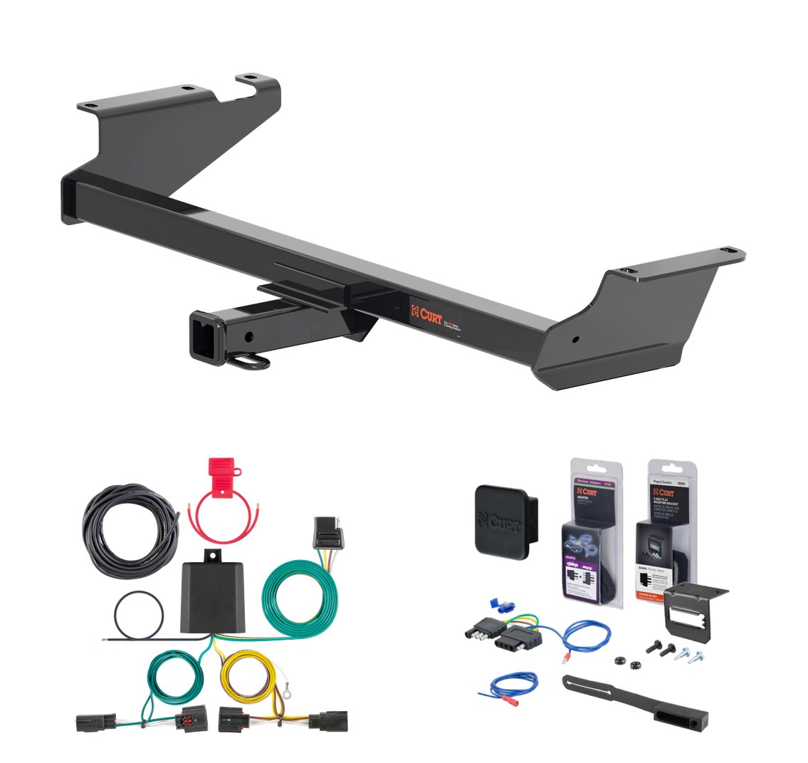 2011 - 2020 Dodge Grand Caravan Curt 2" Class 3 Trailer Tow Hitch + 5-Flat Wiring Kit Tow Boat/Utility Trailer with Surge Brakes 13364 thumbnail 0