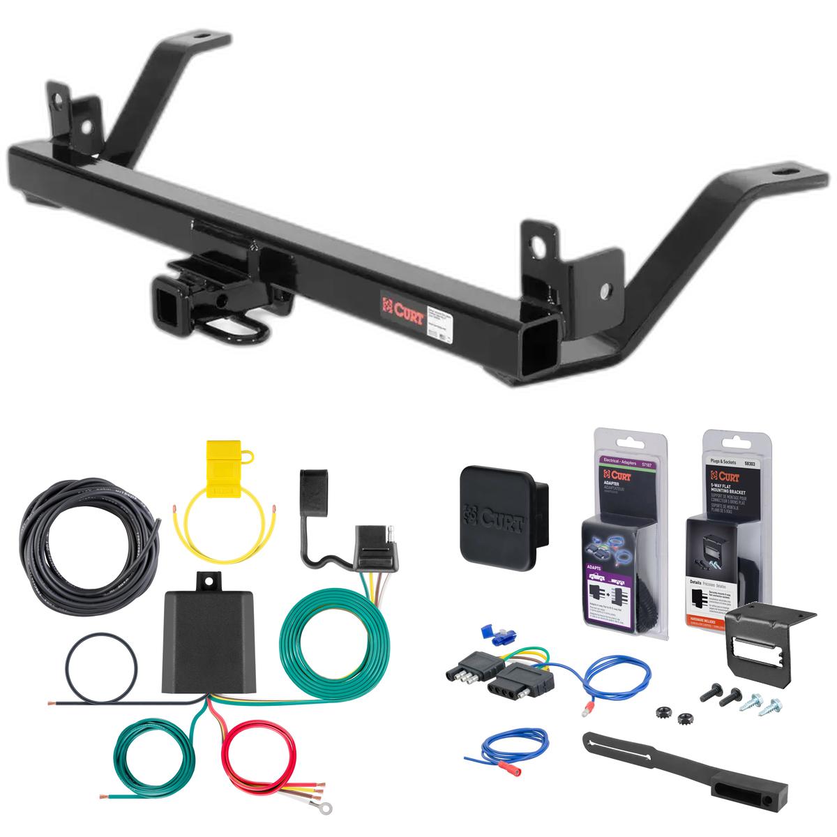 89 - 97 Mercury Cougar Curt 1-1/4" Class 2 Trailer Tow Hitch + 5-Flat Wiring Kit Tow Boat/Utility Trailer with Surge Brakes 12053 thumbnail 0