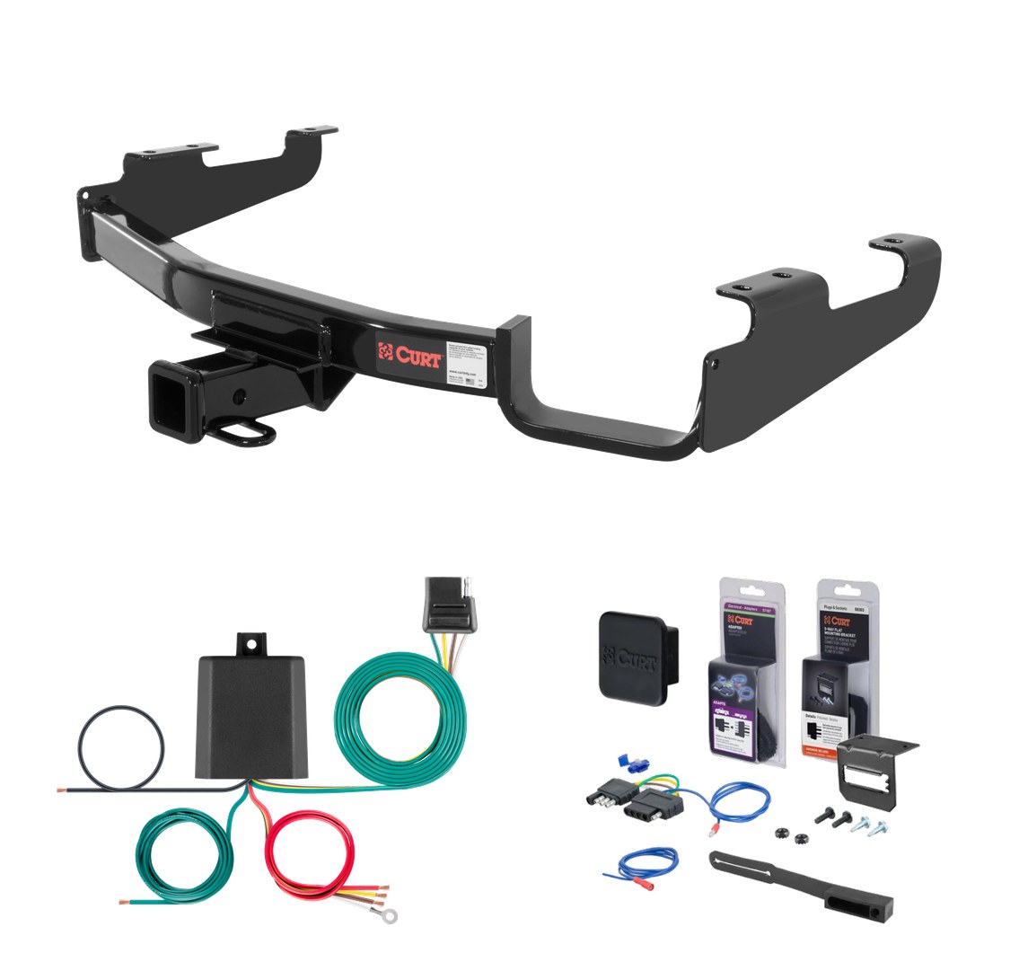 2000 - 2003 Chrysler Voyager Curt 2" Class 3 Trailer Tow Hitch + 5-Flat Wiring Kit Tow Boat/Utility Trailer with Surge Brakes 13362 thumbnail 0