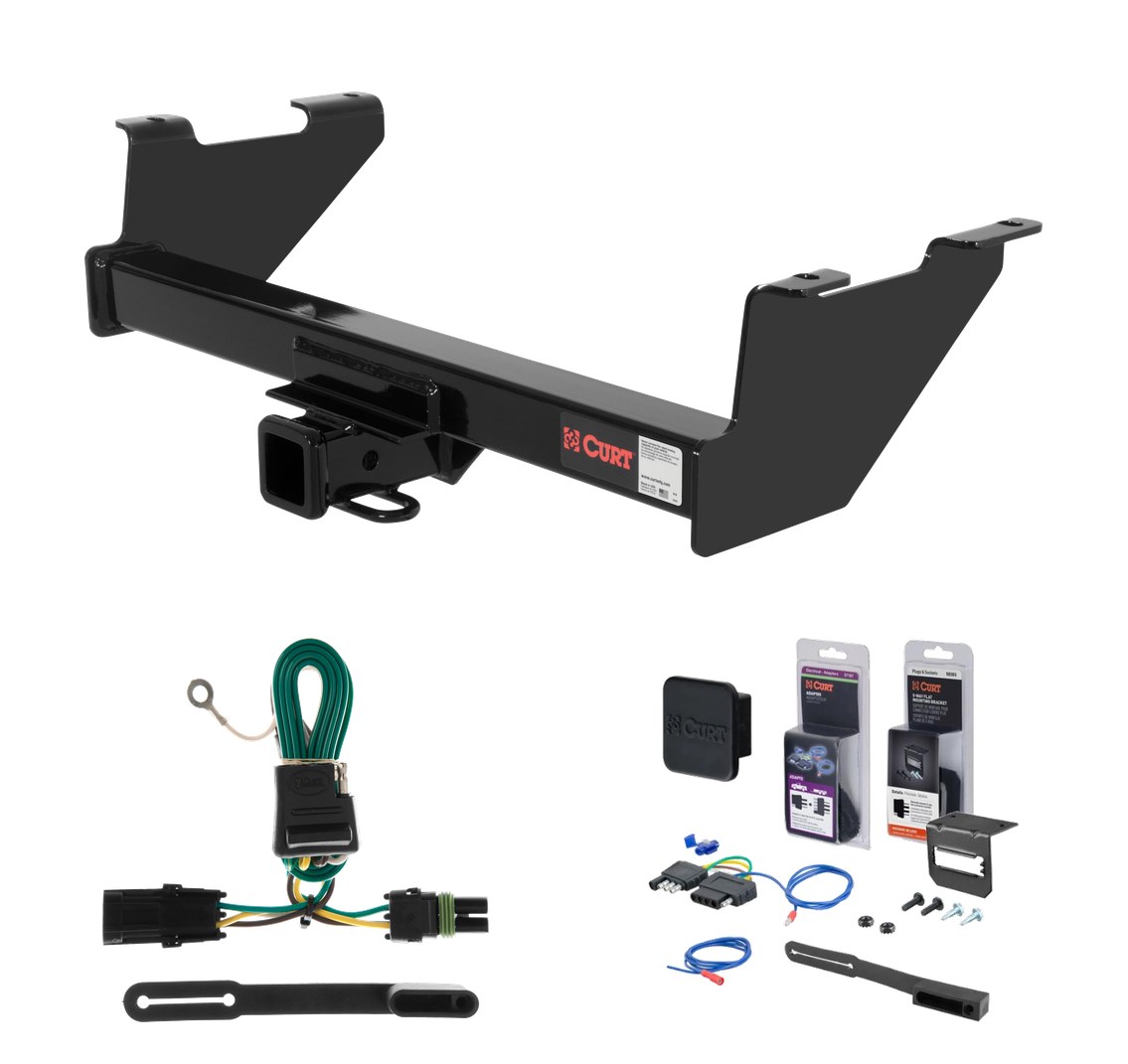1985 - 1991 Chevrolet Blazer Full size Curt 2" Class 3 Trailer Tow Hitch + 5-Flat Wiring Kit Tow Boat/Utility Trailer with Surge Brakes 13401 thumbnail 1