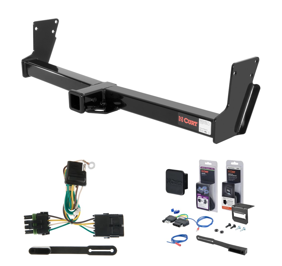 1992 - 1994 Chevrolet Blazer Down size Curt 2" Class 3 Trailer Tow Hitch + 5-Flat Wiring Kit Tow Boat/Utility Trailer with Surge Brakes 13020 thumbnail 0
