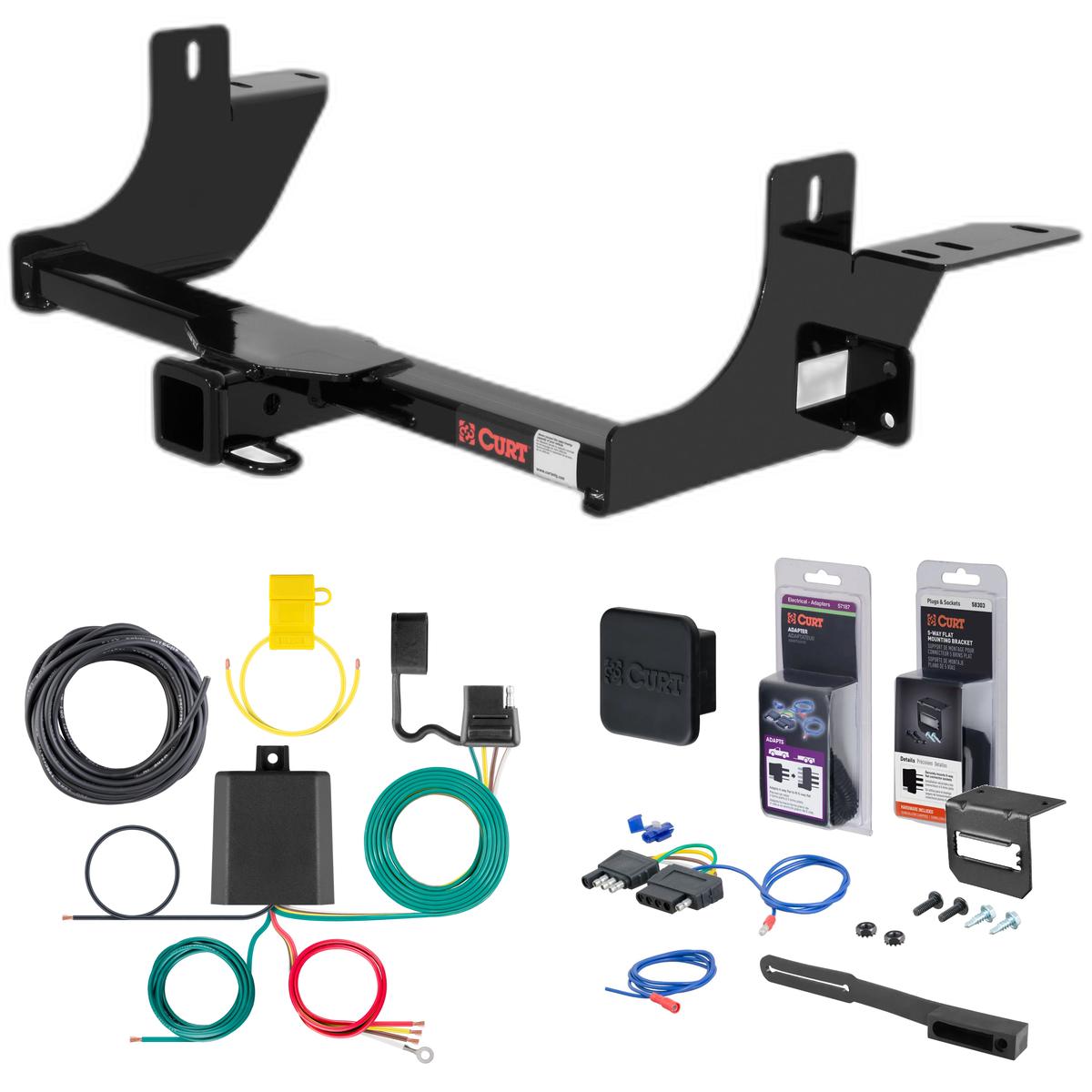 2005 Chevrolet Uplander 121" wheelbase only Curt 2" Class 3 Trailer Tow Hitch + 5-Flat Wiring Kit Tow Boat/Utility Trailer with Surge Brakes 13336 thumbnail 0