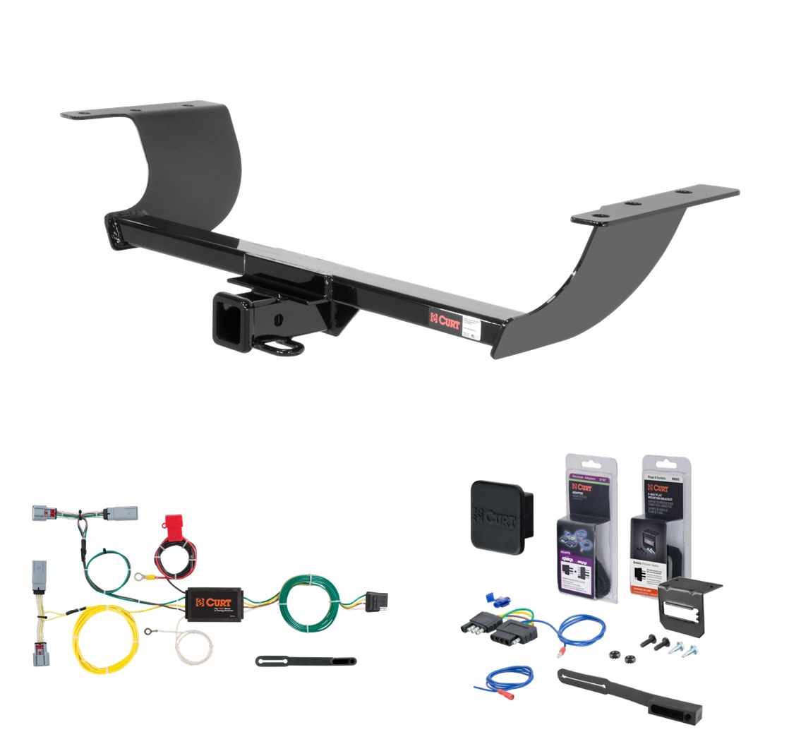 2015 - 2023 Chrysler 300S Curt 2" Class 3 Trailer Tow Hitch + 5-Flat Wiring Kit Tow Boat/Utility Trailer with Surge Brakes 13093 thumbnail 0