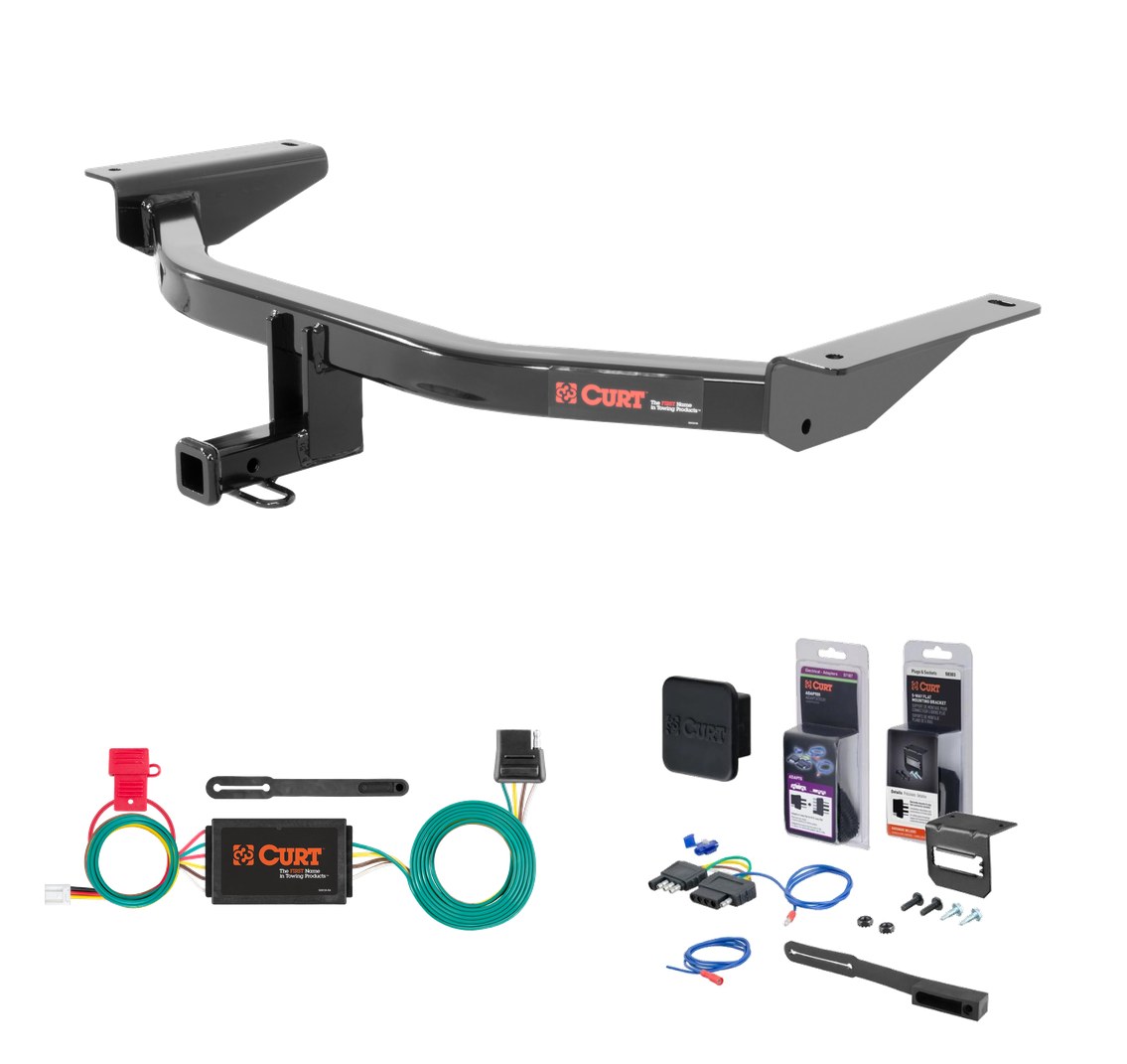 2016 - 2023 Mazda CX-9 Curt 1-1/4" Class 2 Trailer Tow Hitch + 5-Flat Wiring Kit Tow Boat/Utility Trailer with Surge Brakes 12156 thumbnail 0