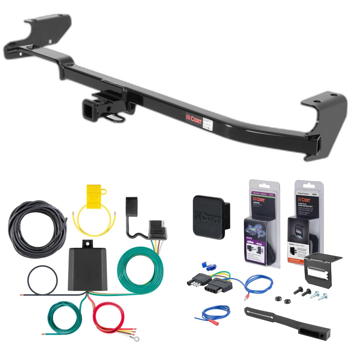 93 - 07 Subaru Impreza Sedan Curt 1-1/4" Class 1 Trailer Tow Hitch + 5-Flat Wiring Kit Tow Boat/Utility Trailer with Surge Brakes 11318 thumbnail 0