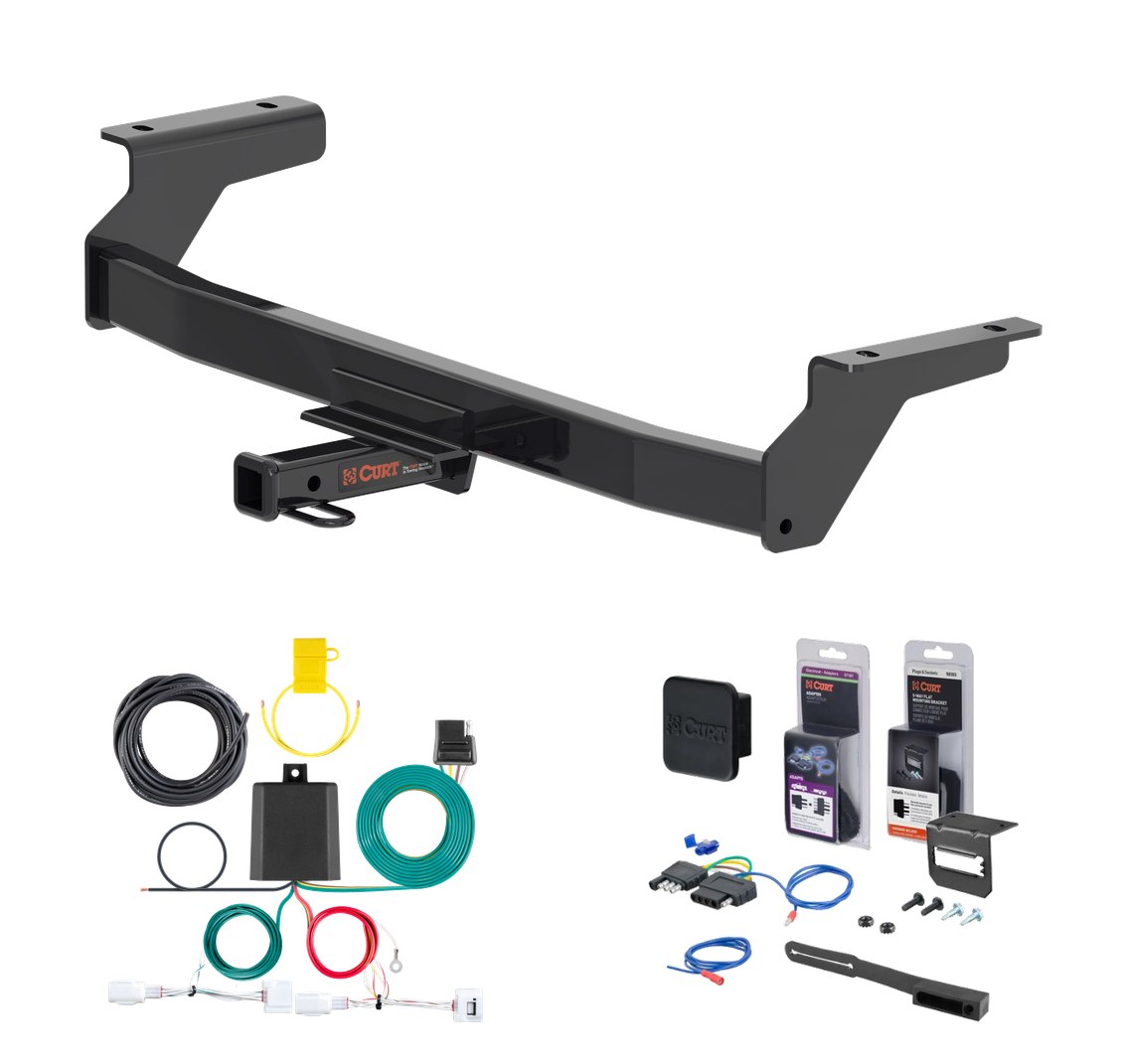 2020 - 2026 Mazda CX-30 Curt 1-1/4" Class 1 Trailer Tow Hitch + 5-Flat Wiring Kit Tow Boat/Utility Trailer with Surge Brakes 11599 thumbnail 0