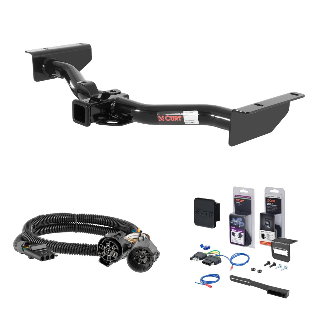 2003 - 2006 Cadillac Escalade ESV Curt 2" Class 3 Trailer Tow Hitch + 5-Flat Wiring Kit Tow Boat/Utility Trailer with Surge Brakes 13422-1 thumbnail 0