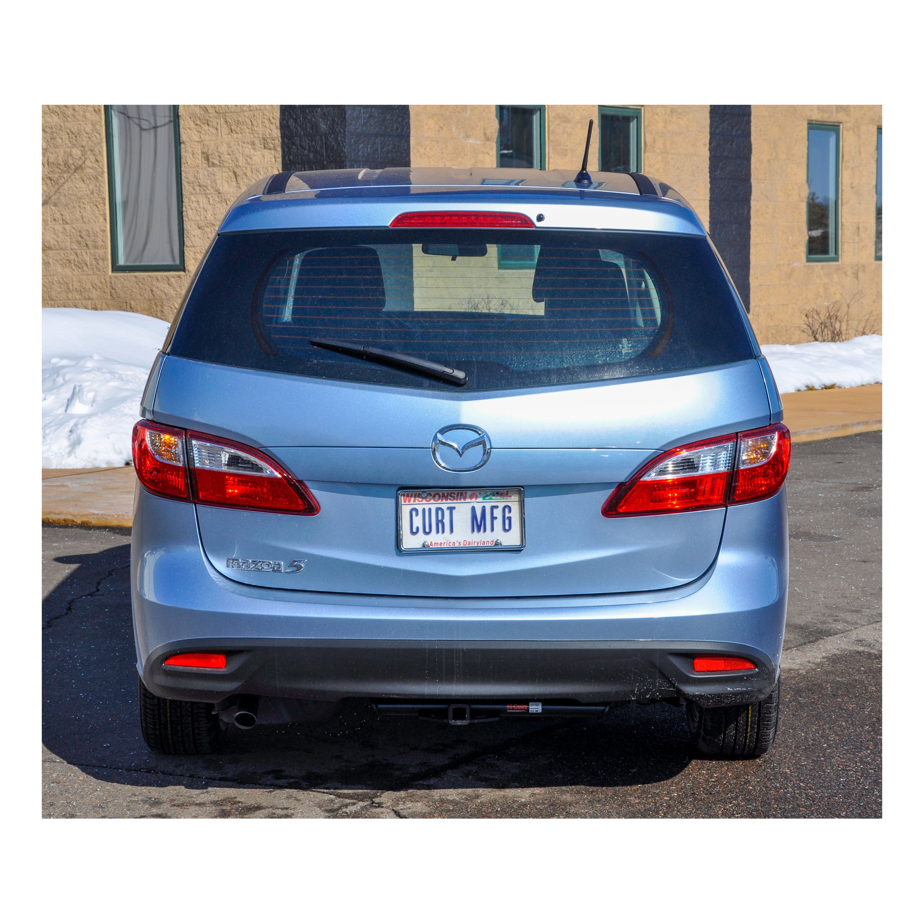 2012 - 2015 Mazda 5 Curt 1-1/4" Class 1 Trailer Tow Hitch + 5-Flat Wiring Kit Tow Boat/Utility Trailer with Surge Brakes 11127 thumbnail 4