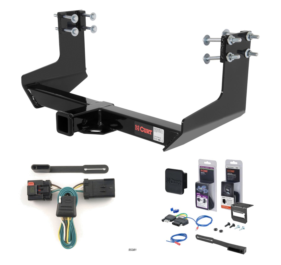 2007 - 2009 Dodge Sprinter 3500 144" WB with factory step bumper Curt 2" Class 3 Trailer Tow Hitch + 5-Flat Wiring Kit Tow Boat/Utility Trailer with Surge Brakes 13375 thumbnail 0
