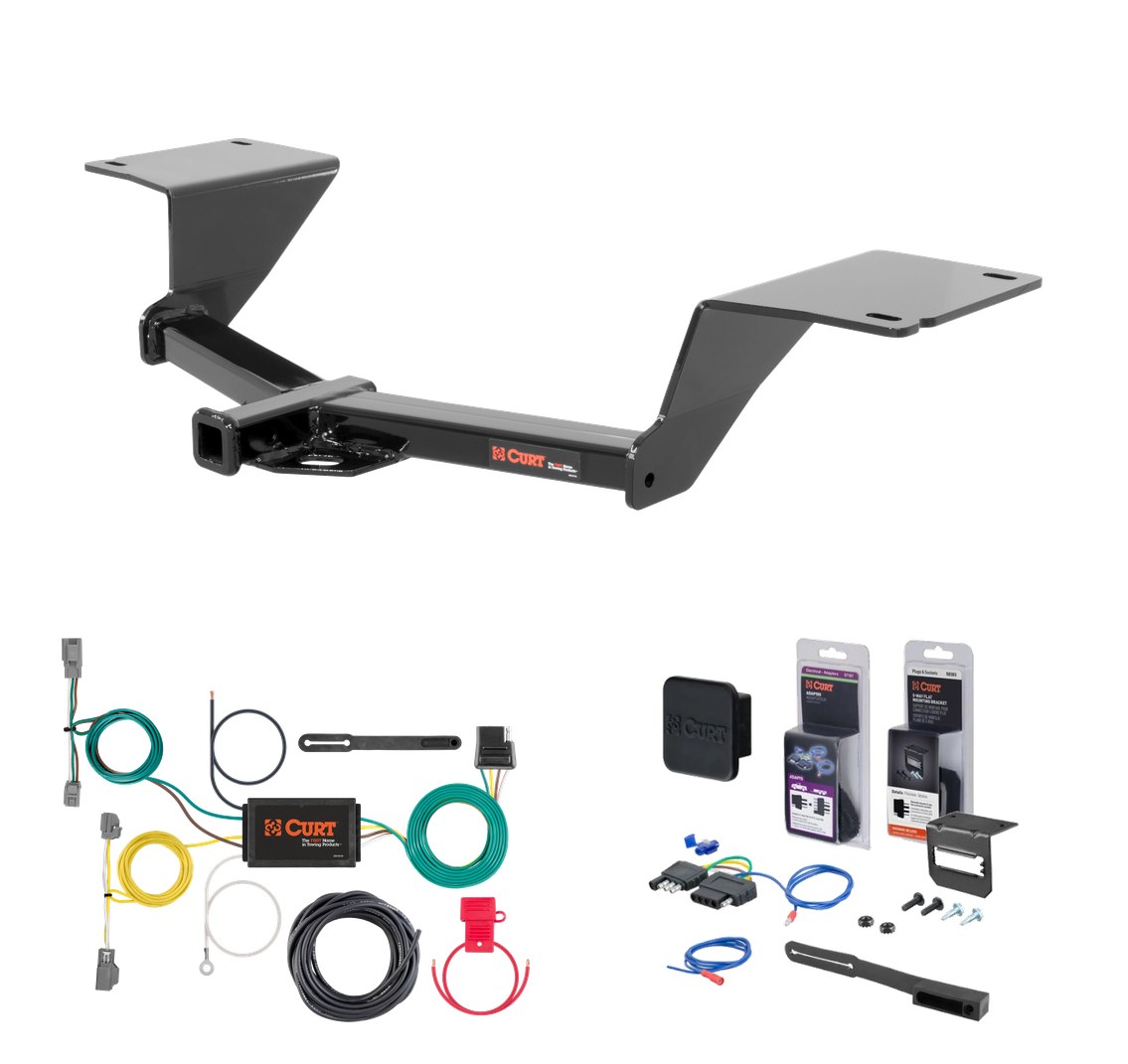 2016 - 2019 Chevrolet Cruze Sedan, excluding diesel Curt 1-1/4" Class 1 Trailer Tow Hitch + 5-Flat Wiring Kit Tow Boat/Utility Trailer with Surge Brakes 11439 thumbnail 0