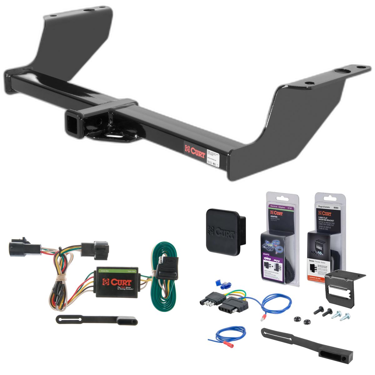 94 - 97 Mazda B2300 Curt 1-1/4" Class 2 Trailer Tow Hitch + 5-Flat Wiring Kit Tow Boat/Utility Trailer with Surge Brakes 12012 thumbnail 0