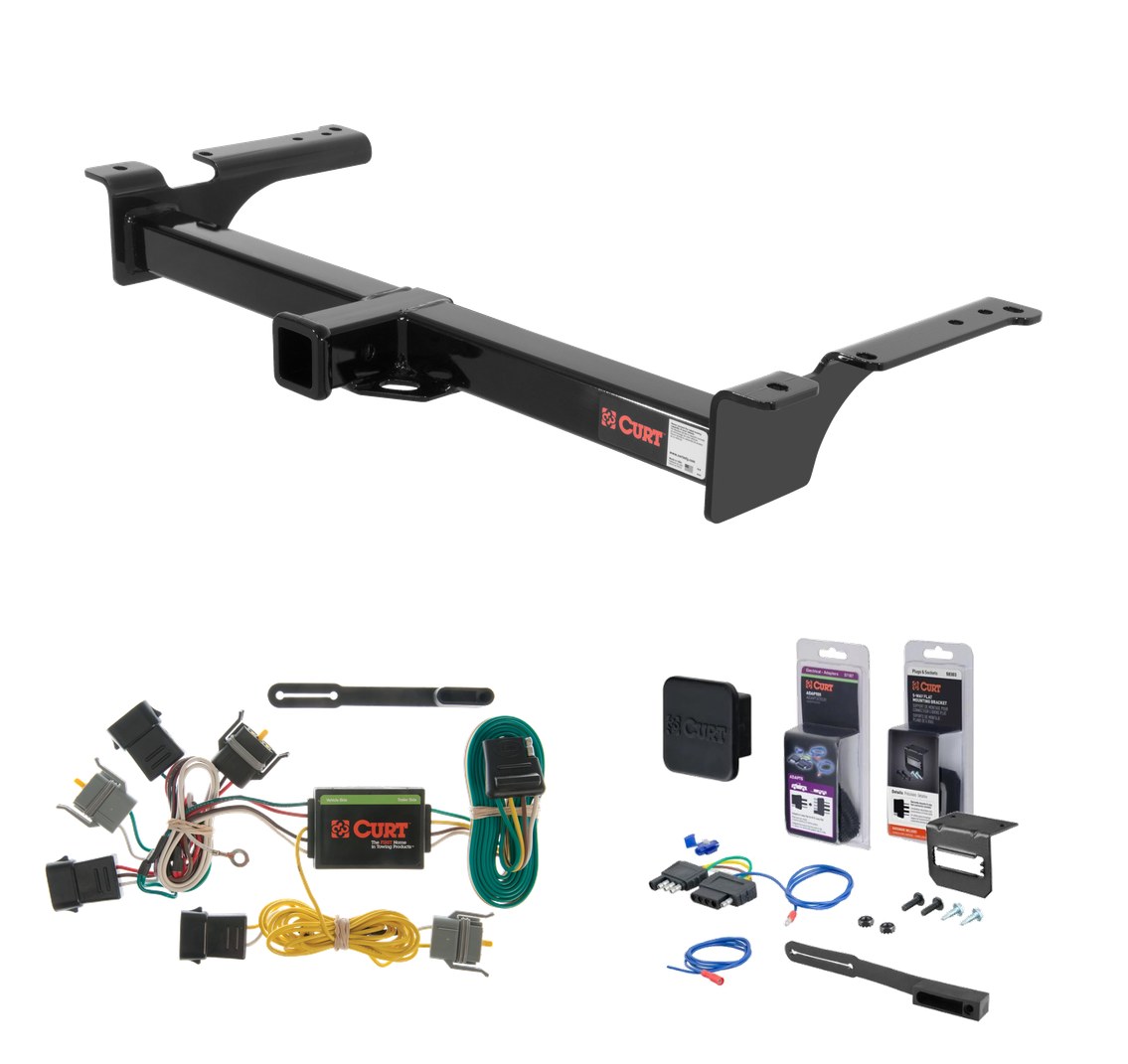 1992 - 1994 Ford Econoline van Curt 2" Class 4 Trailer Tow Hitch + 5-Flat Wiring Kit Tow Boat/Utility Trailer with Surge Brakes 14053 thumbnail 0