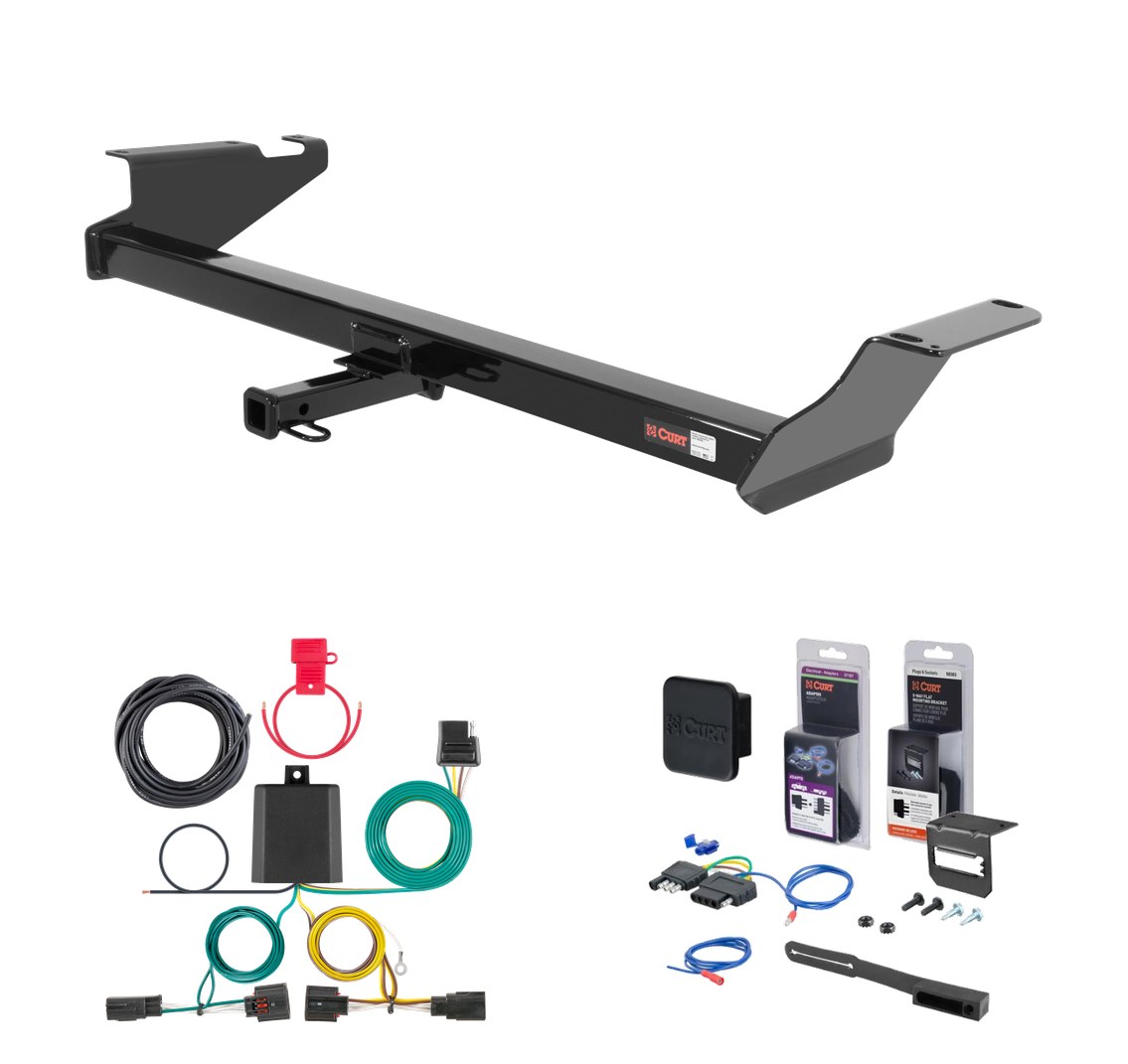 2011 - 2020 Dodge Grand Caravan Curt 1-1/4" Class 2 Trailer Tow Hitch + 5-Flat Wiring Kit Tow Boat/Utility Trailer with Surge Brakes 12264 thumbnail 0