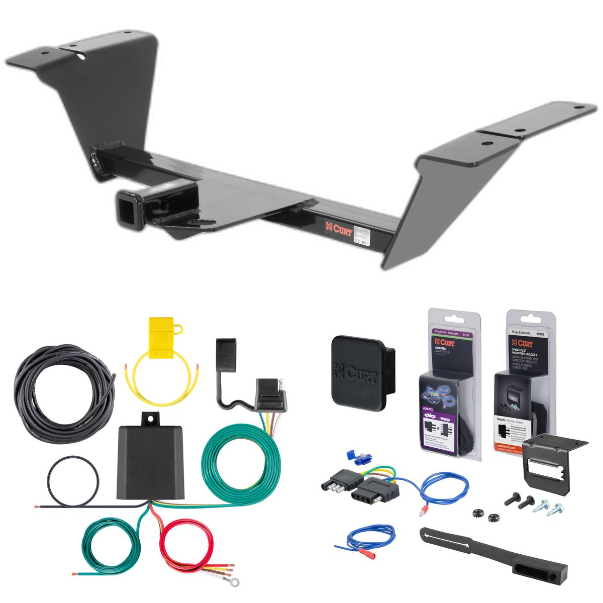 87 - 02 Chevrolet Camaro Curt 1-1/4" Class 1 Trailer Tow Hitch + 5-Flat Wiring Kit Tow Boat/Utility Trailer with Surge Brakes 11117 thumbnail 0