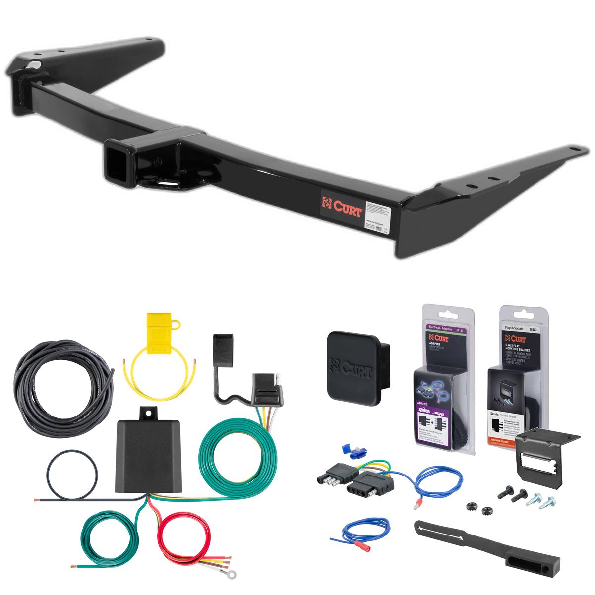 96 - 97 Lexus LX450 Curt 2" Class 3 Trailer Tow Hitch + 5-Flat Wiring Kit Tow Boat/Utility Trailer with Surge Brakes 13089 thumbnail 0