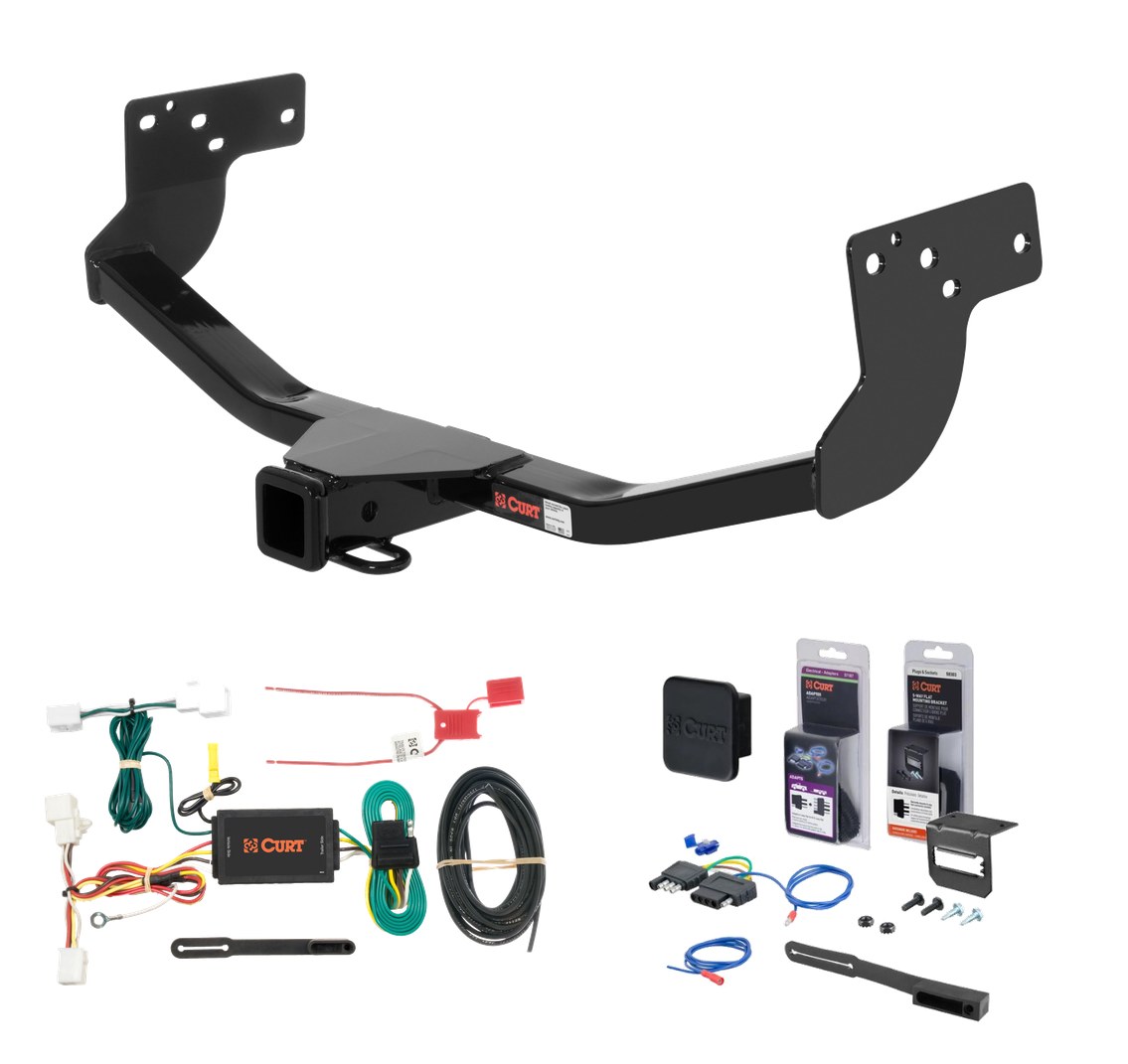 2007 - 2015 Mazda CX-9 Curt 2" Class 3 Trailer Tow Hitch + 5-Flat Wiring Kit Tow Boat/Utility Trailer with Surge Brakes 13575 thumbnail 0