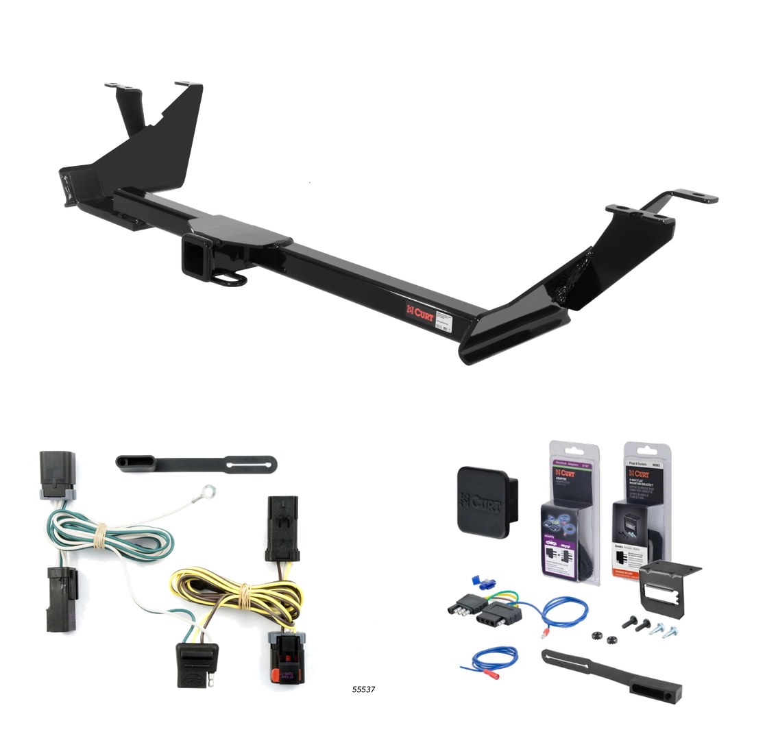 2004 - 2007 Dodge Caravan With Stow'n Go Curt 2" Class 3 Trailer Tow Hitch + 5-Flat Wiring Kit Tow Boat/Utility Trailer with Surge Brakes 13389 thumbnail 0