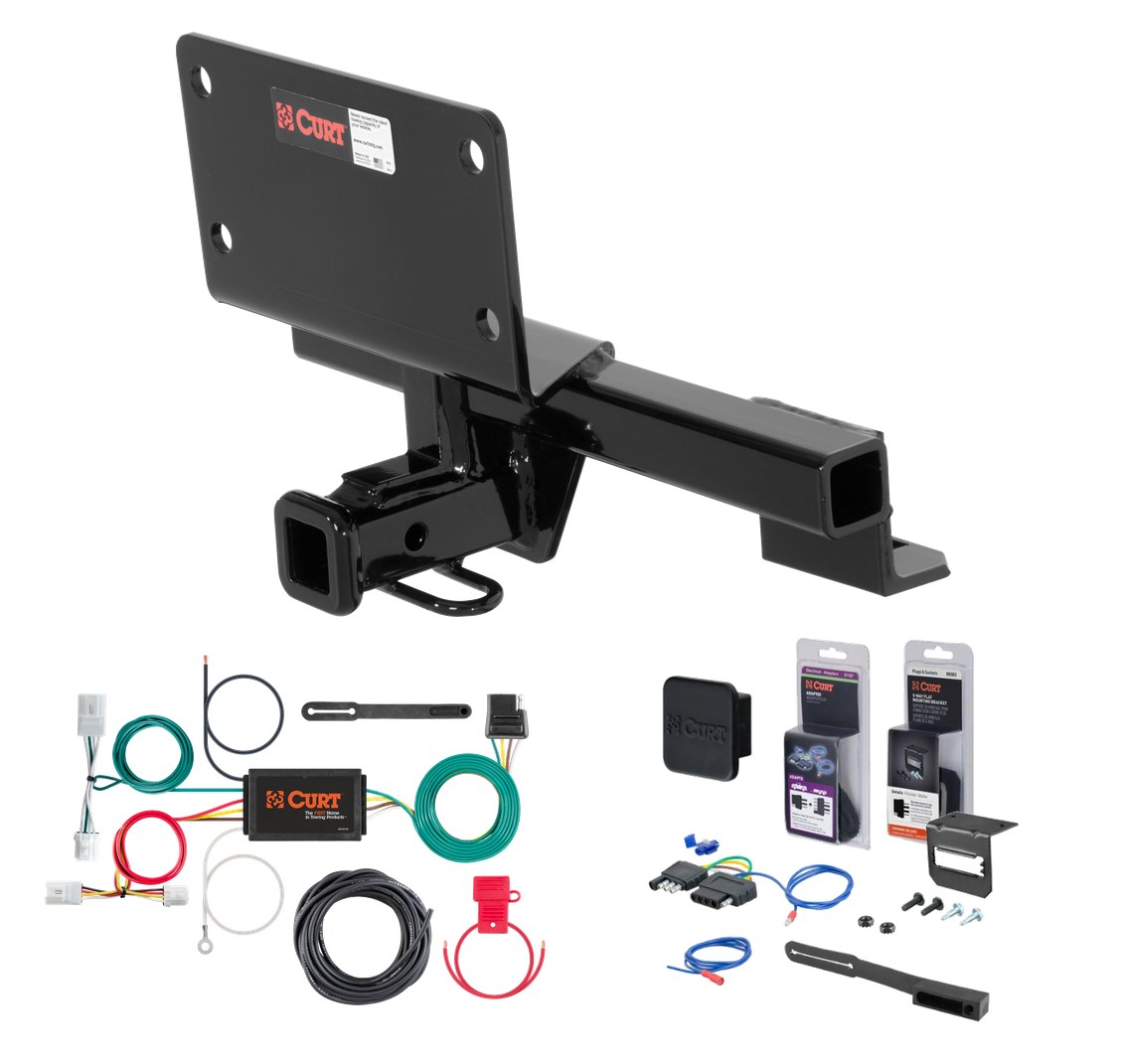 2007 - 2008 Infiniti G35 Sedan Curt 1-1/4" Class 1 Trailer Tow Hitch + 5-Flat Wiring Kit Tow Boat/Utility Trailer with Surge Brakes 11499 thumbnail 0