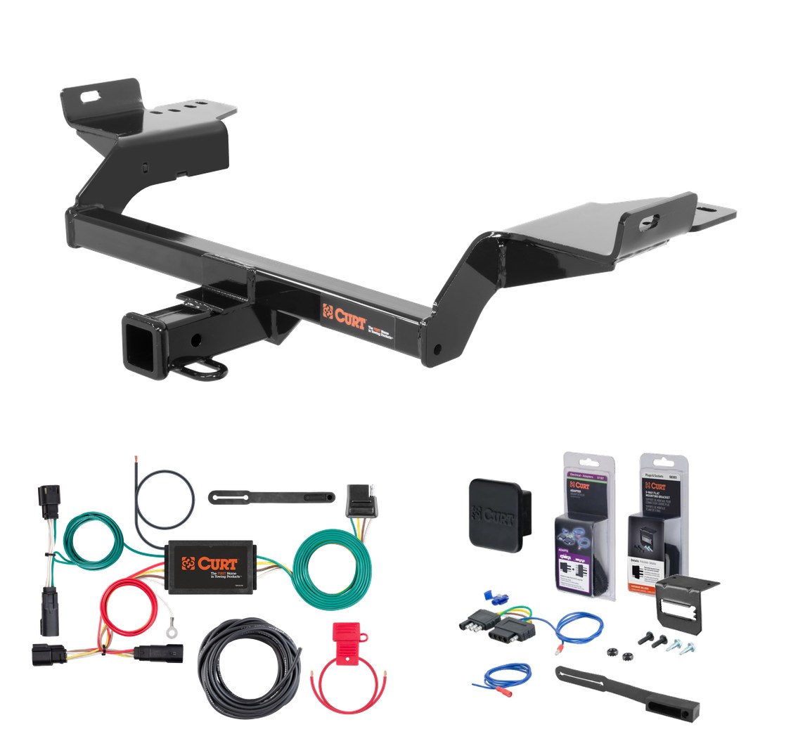 2017 - 2018 Ford Escape Excluding SE models Curt 2" Class 3 Trailer Tow Hitch + 5-Flat Wiring Kit Tow Boat/Utility Trailer with Surge Brakes 13186 thumbnail 0