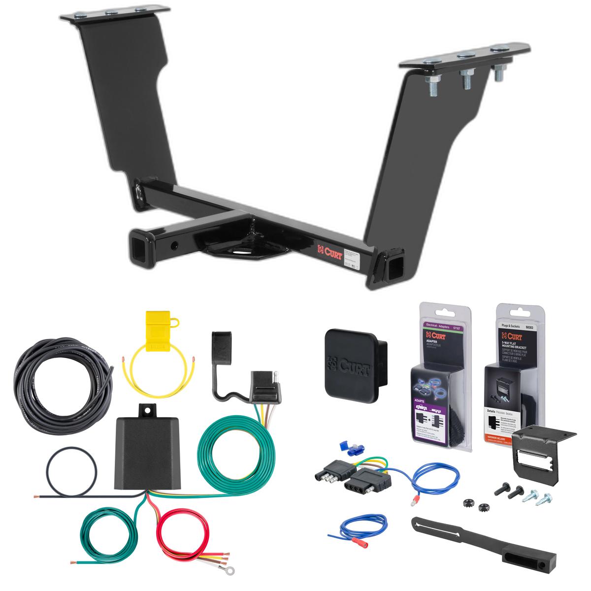 05 - 11 Cadillac STS Curt 1-1/4" Class 1 Trailer Tow Hitch + 5-Flat Wiring Kit Tow Boat/Utility Trailer with Surge Brakes 11307 thumbnail 0