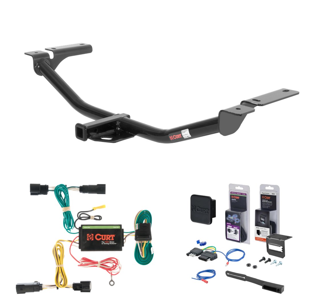 2011 - 2015 Lincoln MKX Fits beneath factory 1-1/4" receiver Curt 1-1/4" Class 2 Trailer Tow Hitch + 5-Flat Wiring Kit Tow Boat/Utility Trailer with Surge Brakes 12036 thumbnail 0