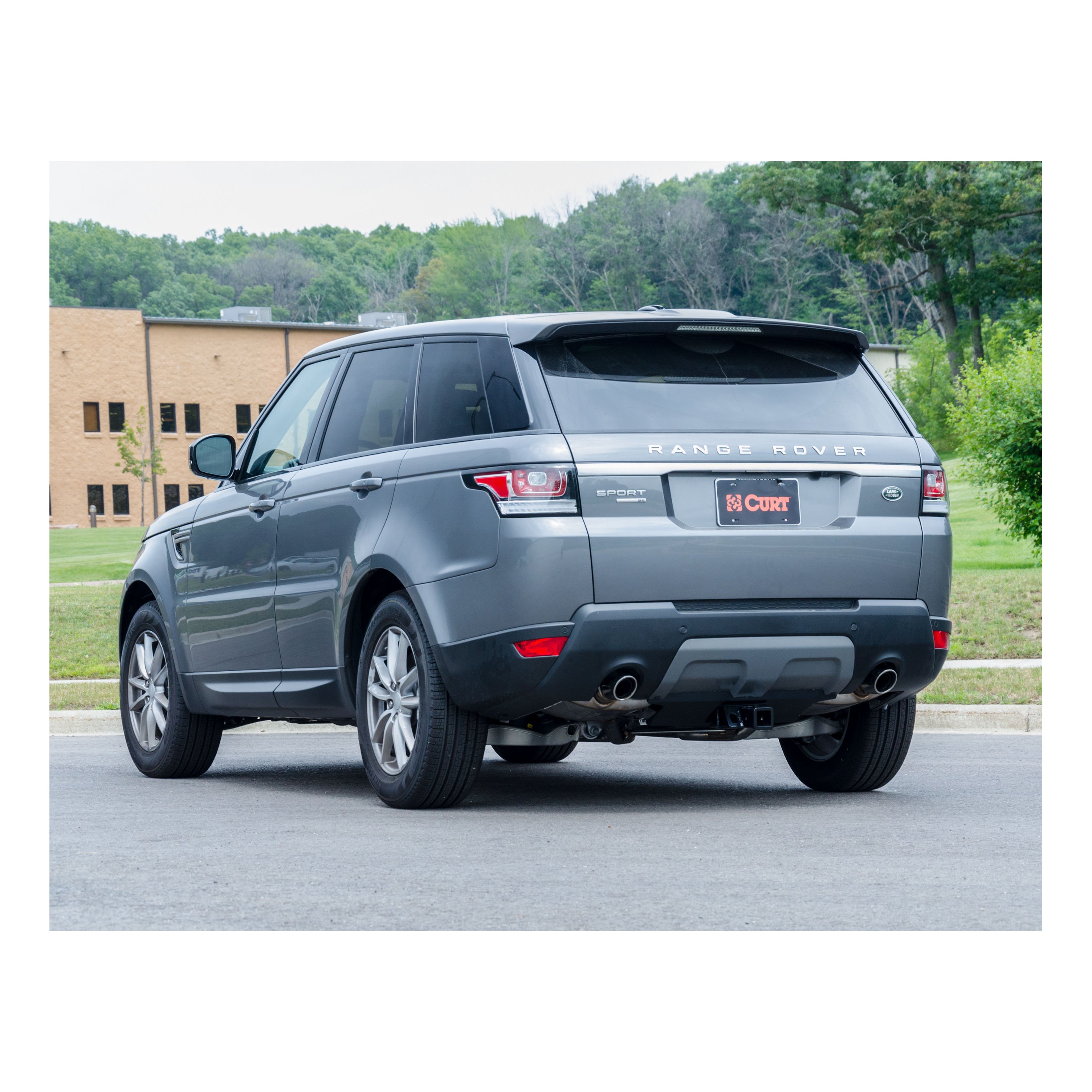 2015 - 2022 Land Rover Range Rover Sport Excluding hybrid Curt 2" Class 3 Trailer Tow Hitch + 5-Flat Wiring Kit Tow Boat/Utility Trailer with Surge Brakes 13243 thumbnail 4