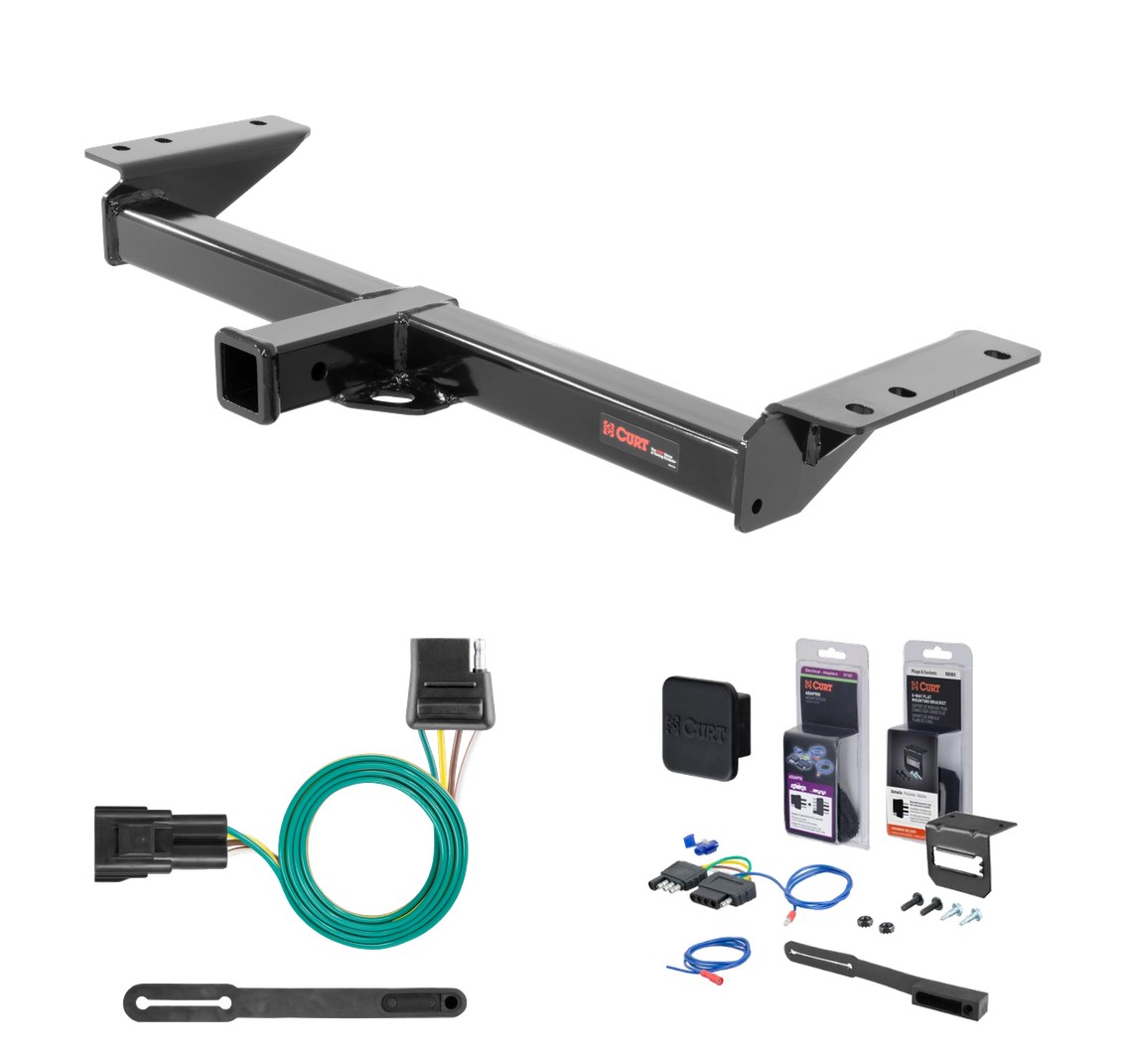2017 - 2026 Cadillac XT5 Excluding Platinum Curt 2" Class 3 Trailer Tow Hitch + 5-Flat Wiring Kit Tow Boat/Utility Trailer with Surge Brakes 13285 thumbnail 0