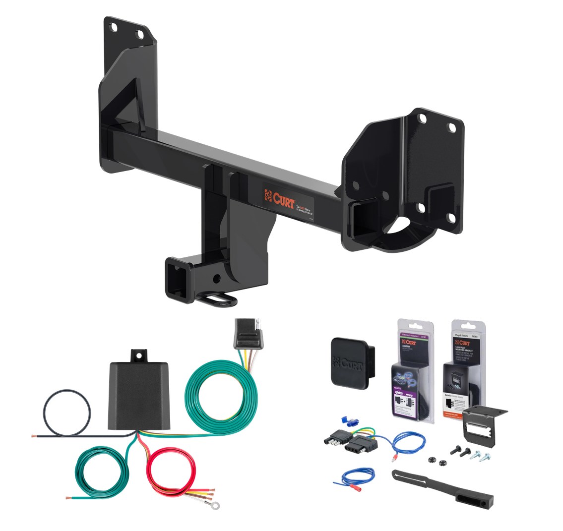 2019 - 2026 BMW X5 Excluding M Curt 2" Class 3 Trailer Tow Hitch + 5-Flat Wiring Kit Tow Boat/Utility Trailer with Surge Brakes 13451 thumbnail 0
